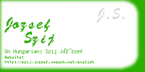 jozsef szij business card